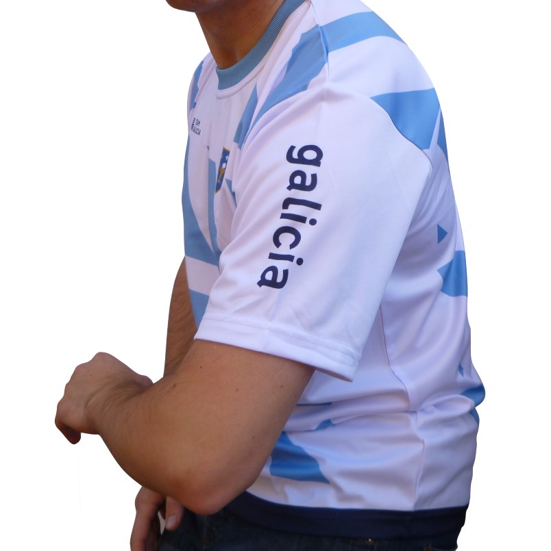 Camisola galega de fútbol para rapaces